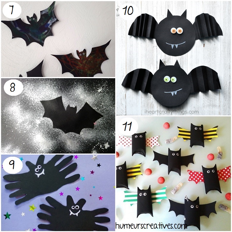 Idées de bricolages de chauves-souris d'halloween pour les enfants