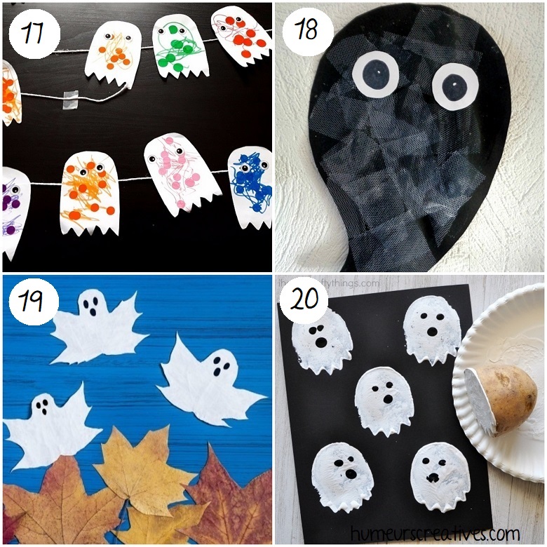 Idées de bricolages de fantômes d'halloween pour les enfants
