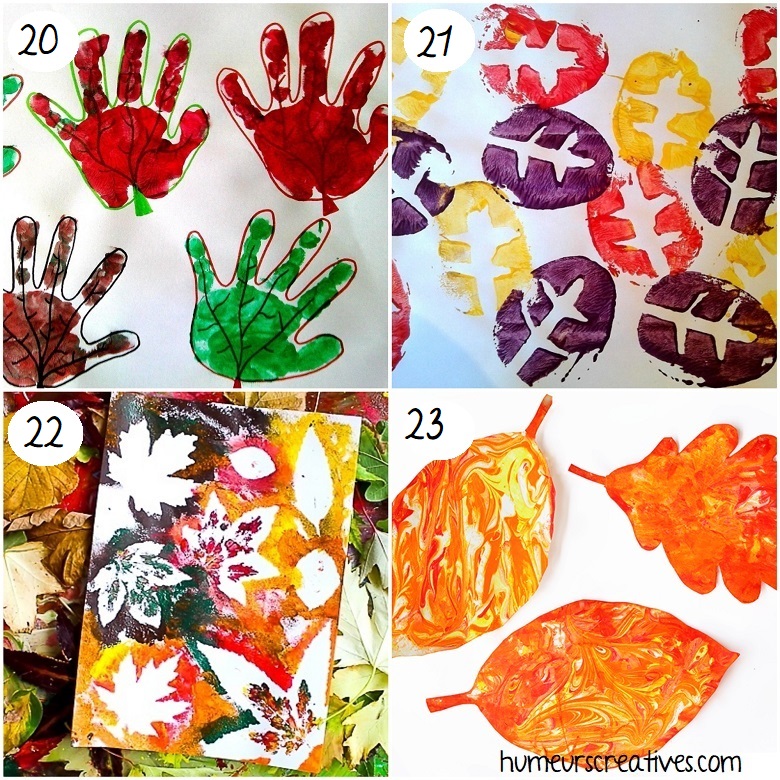 Bricolages d'automne pour enfants : feuilles d'arbre