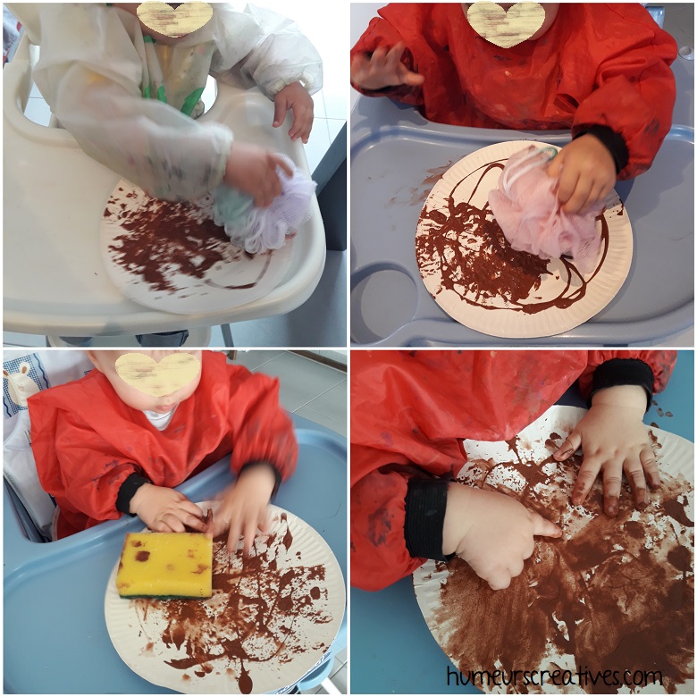 peinture sur une assiette en carton pour réaliser un hérisson avec les enfants