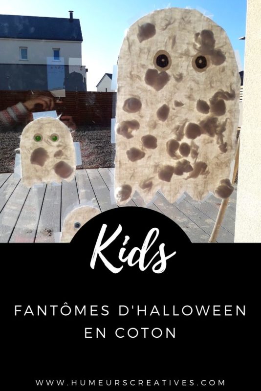 Bricolage d'Halloween pour les enfants : décorer des fantômes avec du coton - attrape-soleil