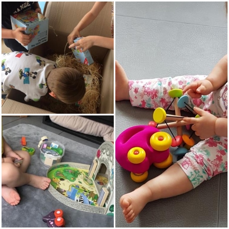 découverte et utilisation des jouets Petite Marelle par les enfants