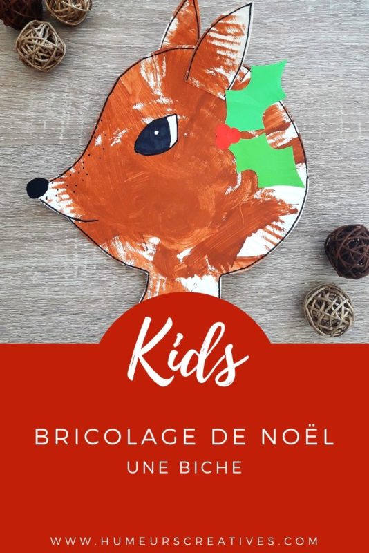 Bricolage de Noël pour enfants : fabriquer une biche avec une assiette en carton