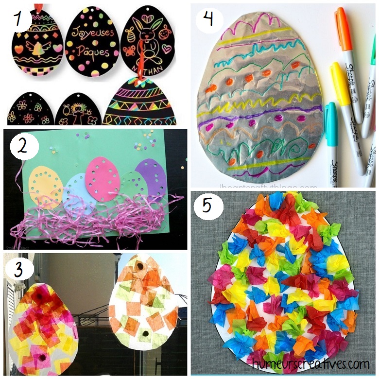 Bricolages œufs de Pâques pour enfants