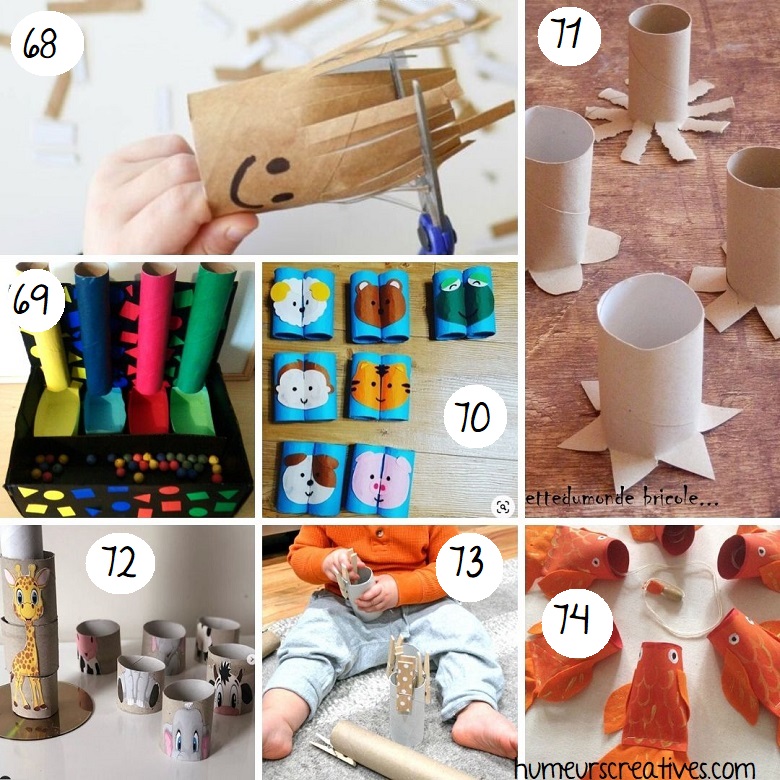 80 bricolages pour enfants à faire avec des rouleaux de papier