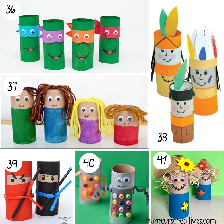 Bricolage personnages en rouleaux de papier toilette pour enfants (4)