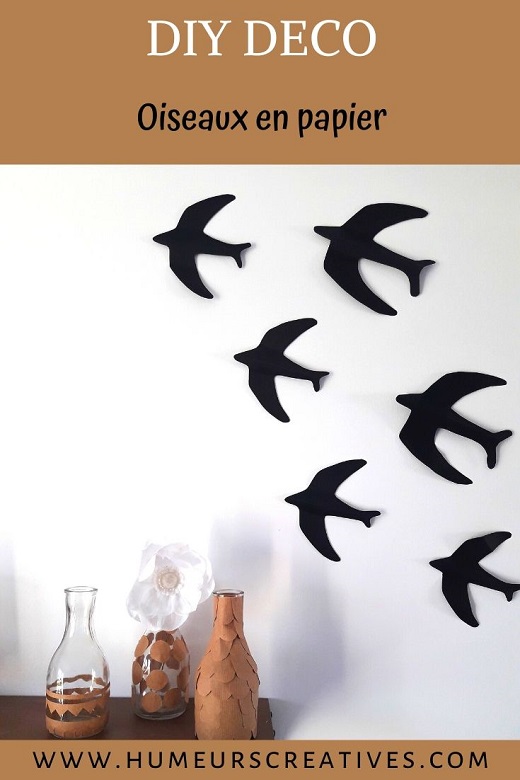 DIY oiseaux en papier, une jolie décoration pour la maison