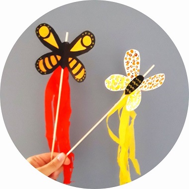 Papillons 3D en bois à fabriquer et à décorer pour les enfants - Ensemble  de bricolage