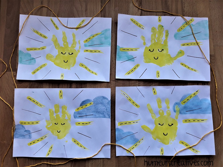 nos soleils en empreintes de mains