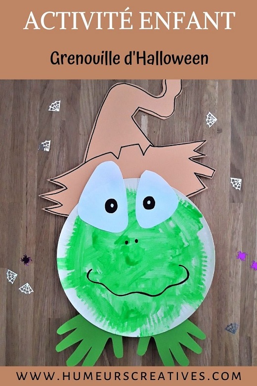 Activité manuelle pour enfants : une grenouille fabriqué avec une assiette en carton
