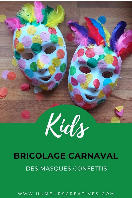 Bricolage Mardi Gras : des masques confettis à fabriquer avec les enfants