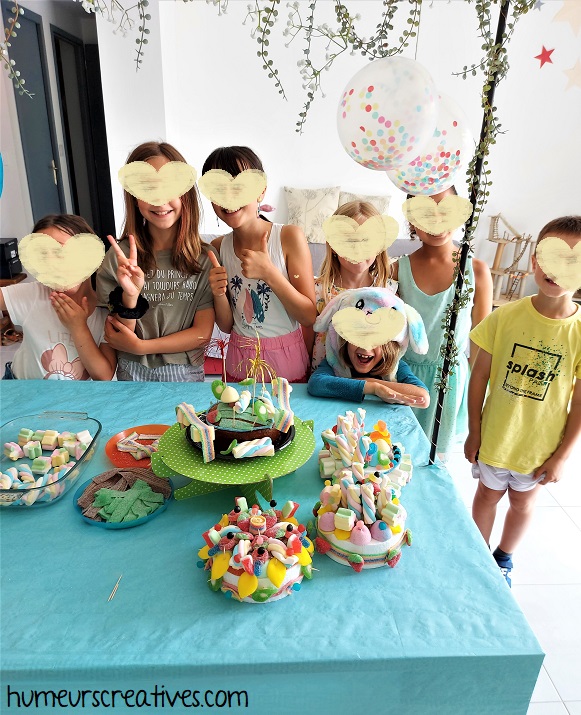animation gâteau de bonbons avec les enfants