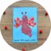 Une carte papillon en empreinte de pied pour la fête des mamies