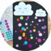 Activité pour enfants : nuages blancs et pluie colorée
